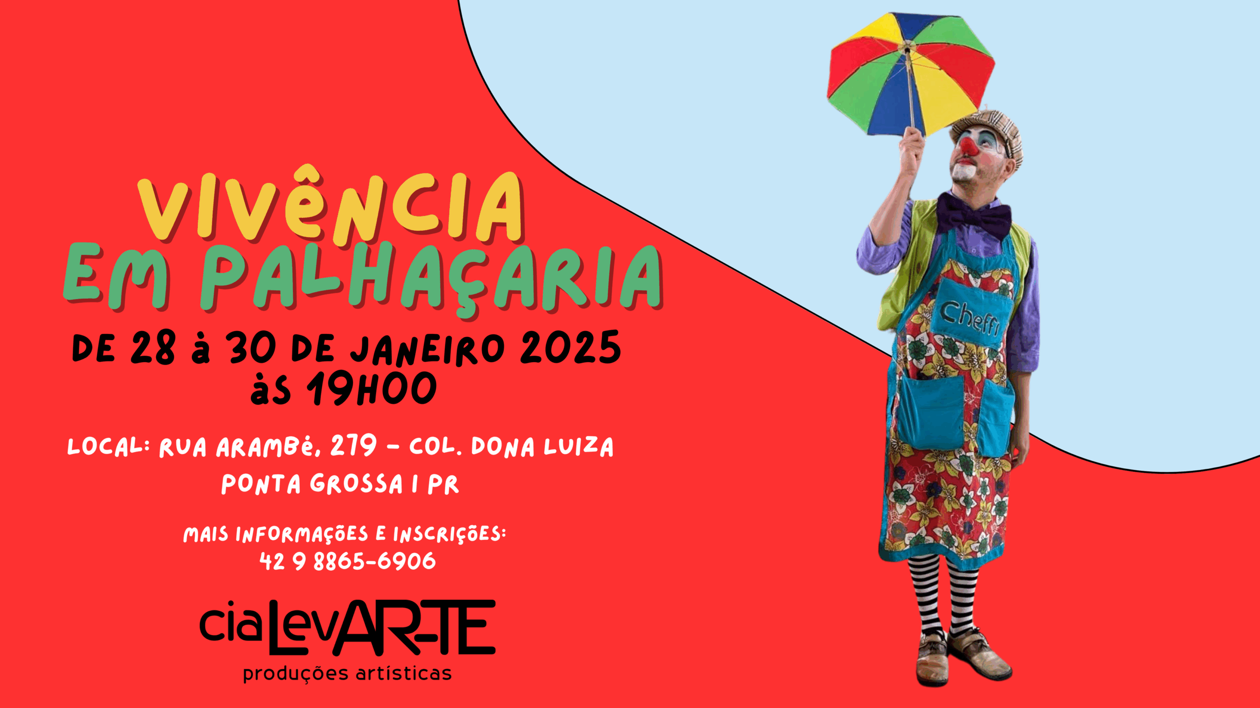 Vivência em Palhaçaria movimenta a Cia LevAR-TE em três dias de muita troca, riso e aprendizado.